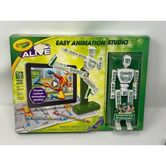 Crayola Color Alive Easy Animation Studio Complete Set +Free iOS Android App NEW - Picture 1 of 4